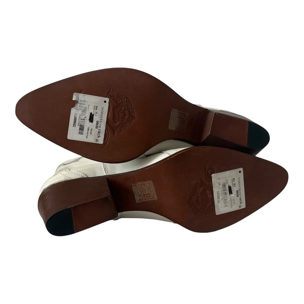 Free People New Frontier Western Boots In White Patent Leather Size 39.5 - Picture 12 of 14